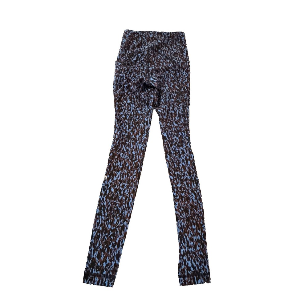 Lululemon Swift Speed High Rise Tights Leopard Camo Blue‎ Nile Pattern Size 0